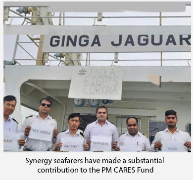 Synergy seafarers contributes to the PM Cares Fund