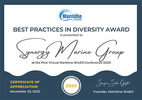 Best Practices in Diversity Award - Maritime SheEO Conference 2020
